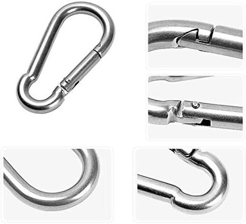 image31 Inch M8 Steel Spring Snap Hook Holds to 396lb180kg Max for GymExercise Machine Heavy Duty Clip Keychainr Set of 4