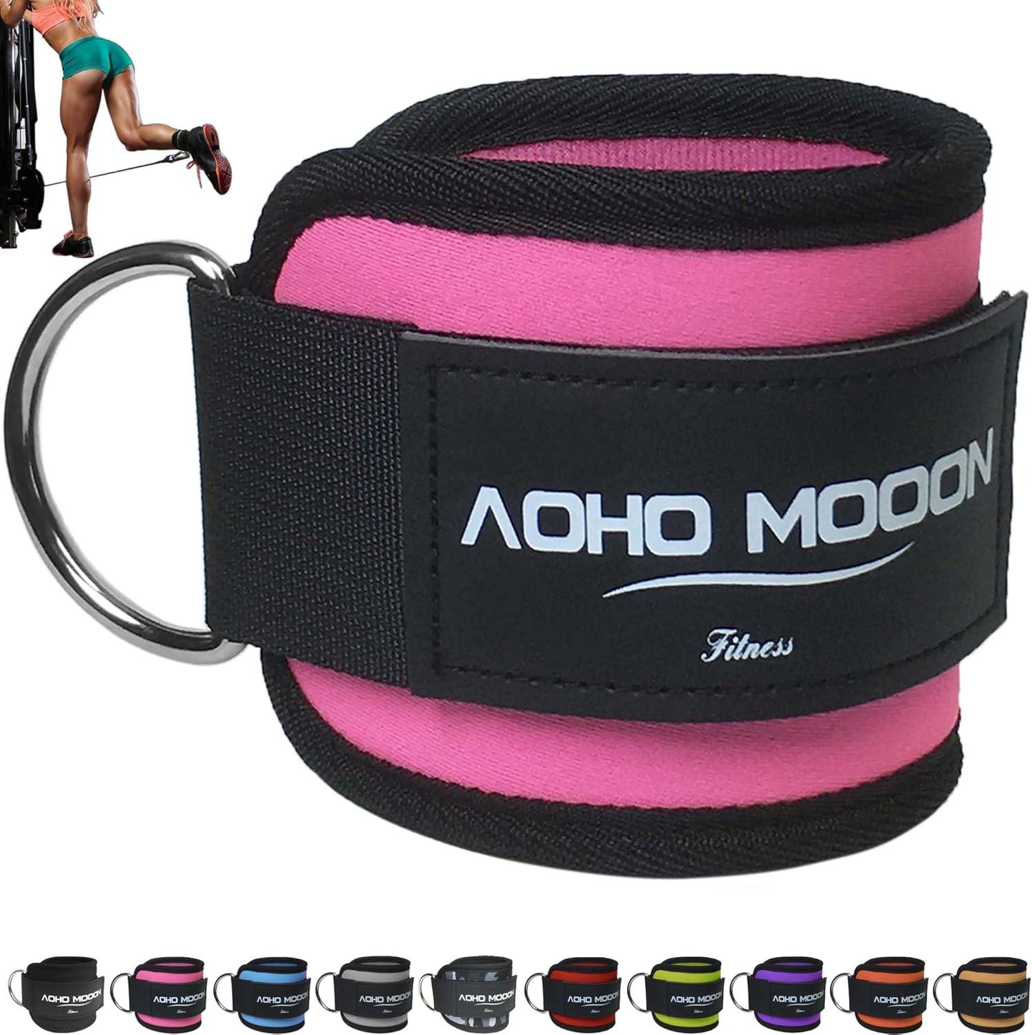 imageComfortable Adjustable Ankle Straps for Cable Machines Women Gym Workout Leg Strap Glute Cuff Ankle Cuffs for Glute Workouts Foot Straps for Kickback One Size Fit AllPink