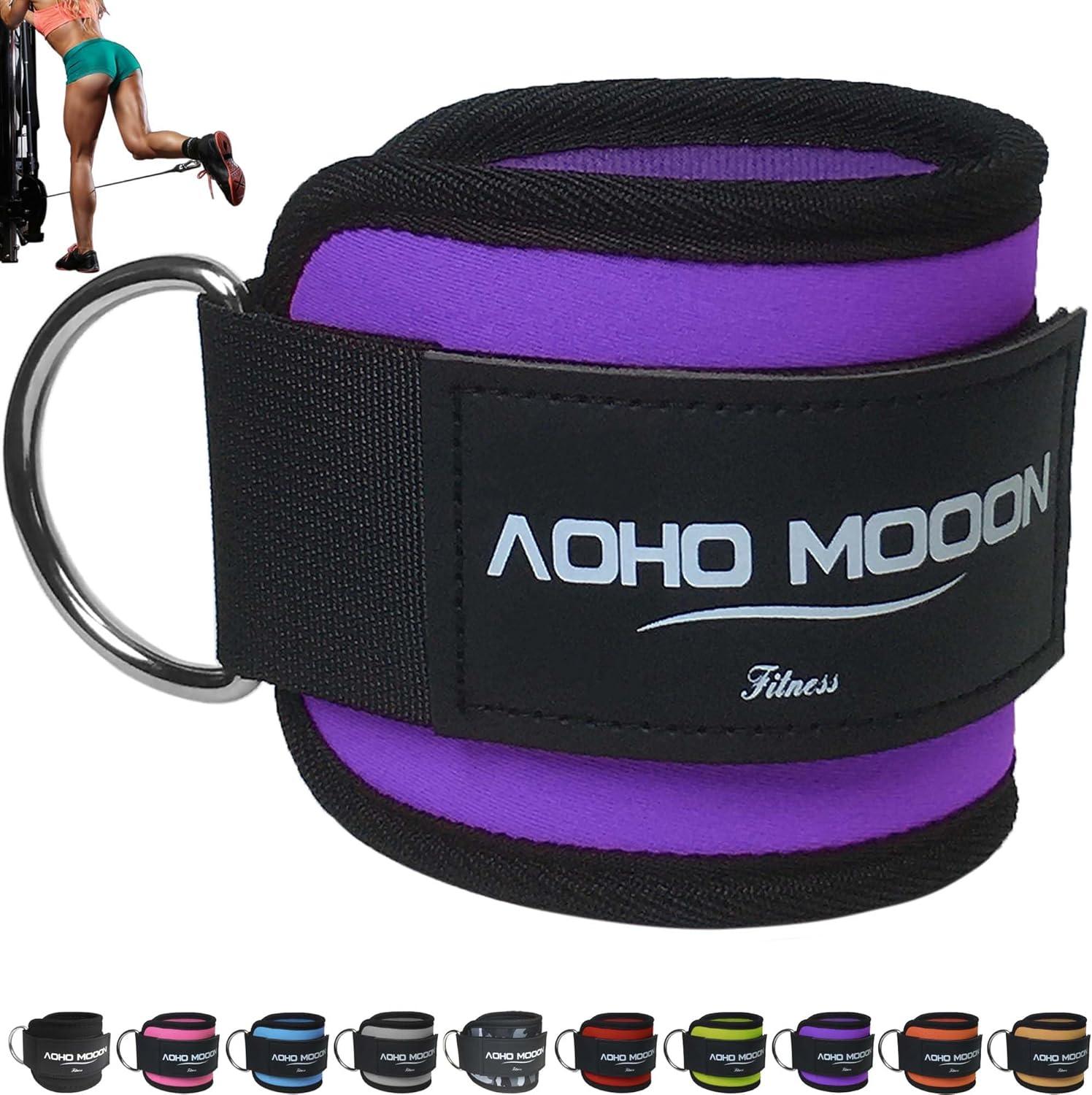 imageComfortable Adjustable Ankle Straps for Cable Machines Women Gym Workout Leg Strap Glute Cuff Ankle Cuffs for Glute Workouts Foot Straps for Kickback One Size Fit AllPurple