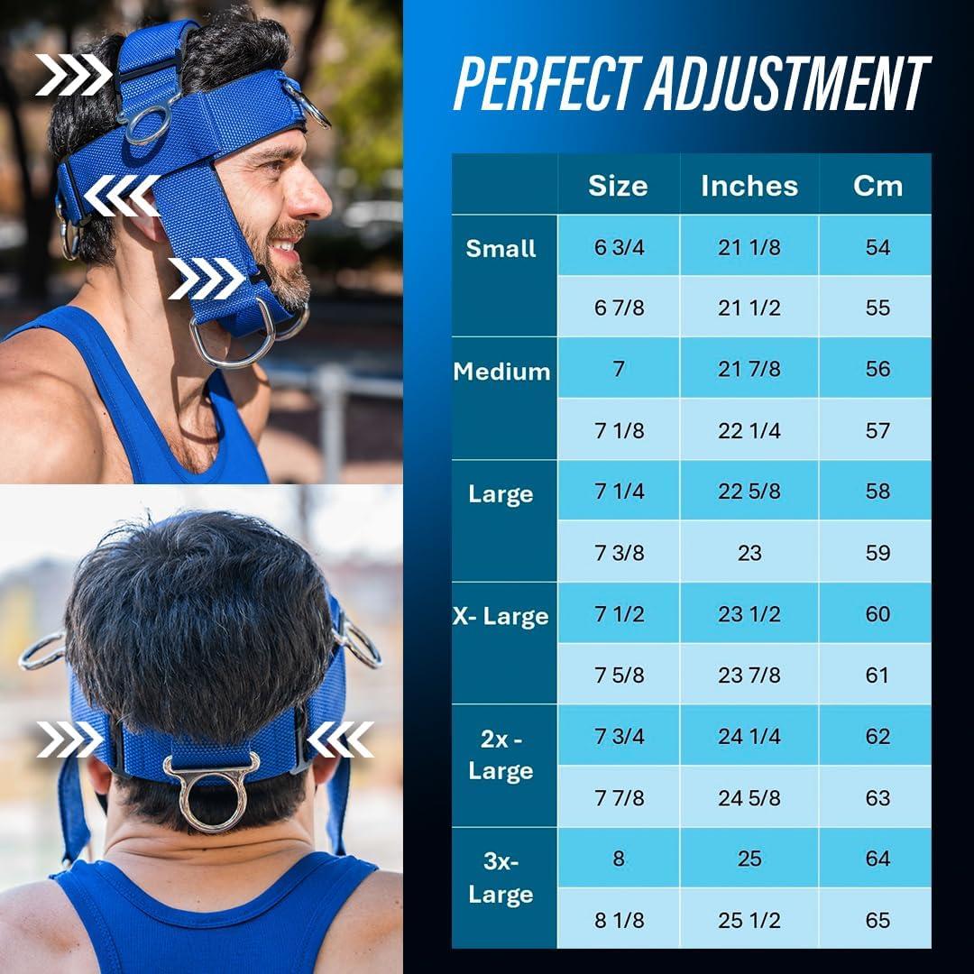 imageG Gabantt Neck Exerciser and Neck Trainer Adjustable Neck Harness Weight Lifting 4 Way Neck Training Head Harness for Neck Exercises and Neck Muscle Builder Neck Strengthener Workout Equipment