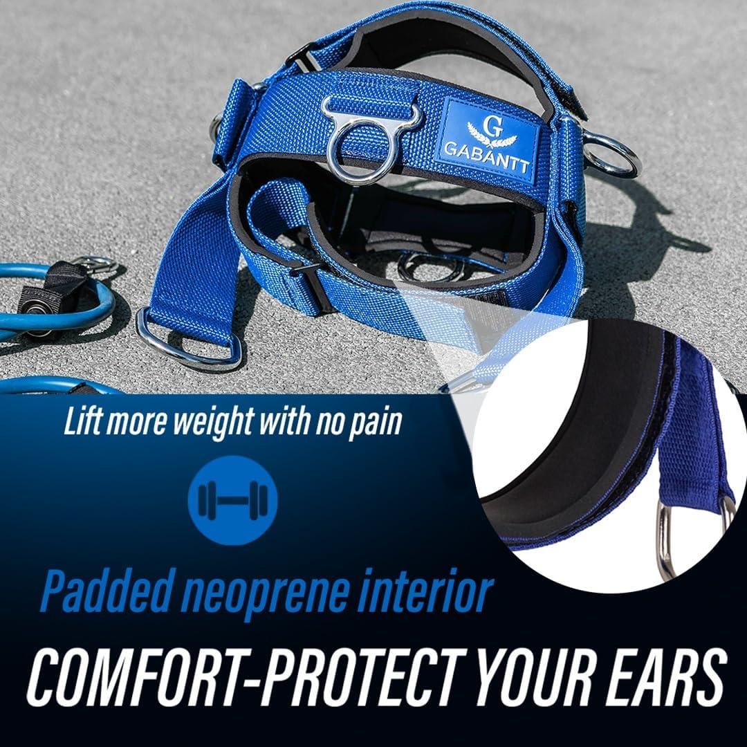 imageG Gabantt Neck Exerciser and Neck Trainer Adjustable Neck Harness Weight Lifting 4 Way Neck Training Head Harness for Neck Exercises and Neck Muscle Builder Neck Strengthener Workout Equipment