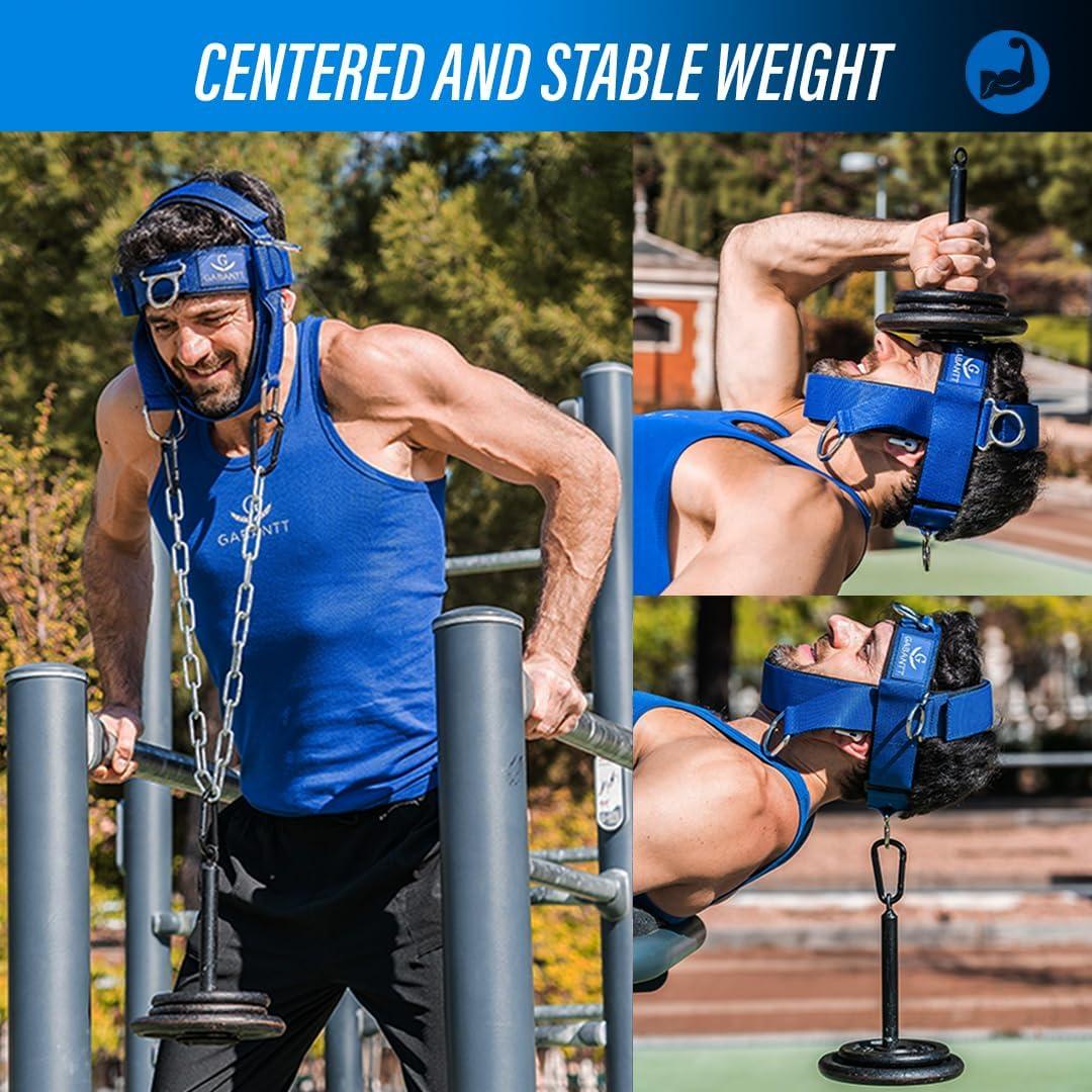 imageG Gabantt Neck Exerciser and Neck Trainer Adjustable Neck Harness Weight Lifting 4 Way Neck Training Head Harness for Neck Exercises and Neck Muscle Builder Neck Strengthener Workout Equipment