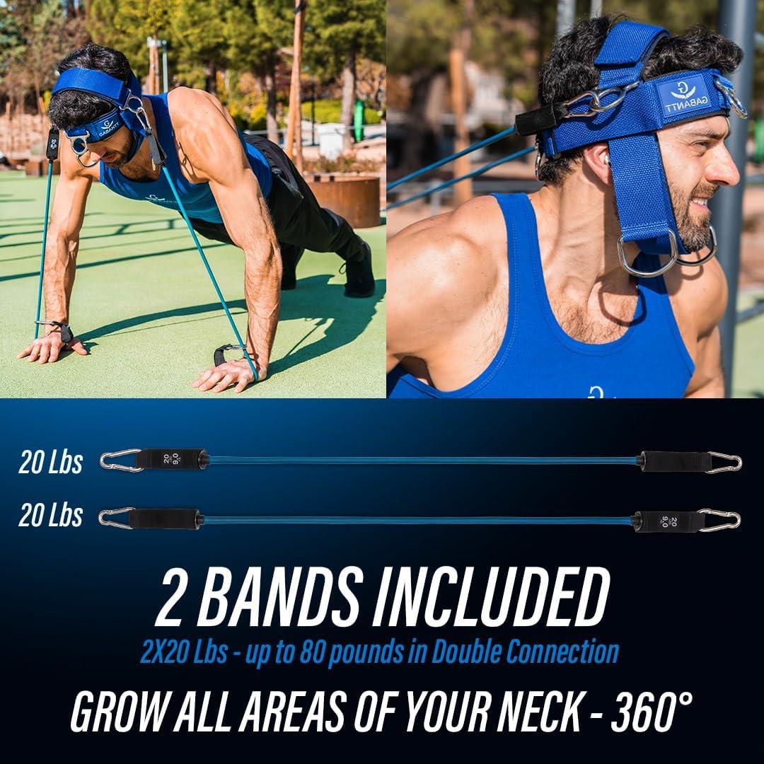 imageG Gabantt Neck Exerciser and Neck Trainer Adjustable Neck Harness Weight Lifting 4 Way Neck Training Head Harness for Neck Exercises and Neck Muscle Builder Neck Strengthener Workout Equipment