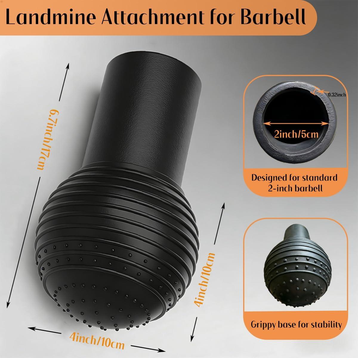 imageLandmine Attachment for Barbell 360 Rotation for Row Split Squat Press in Home Gym Natural Rubber 2quot Olympic Bar Fit1