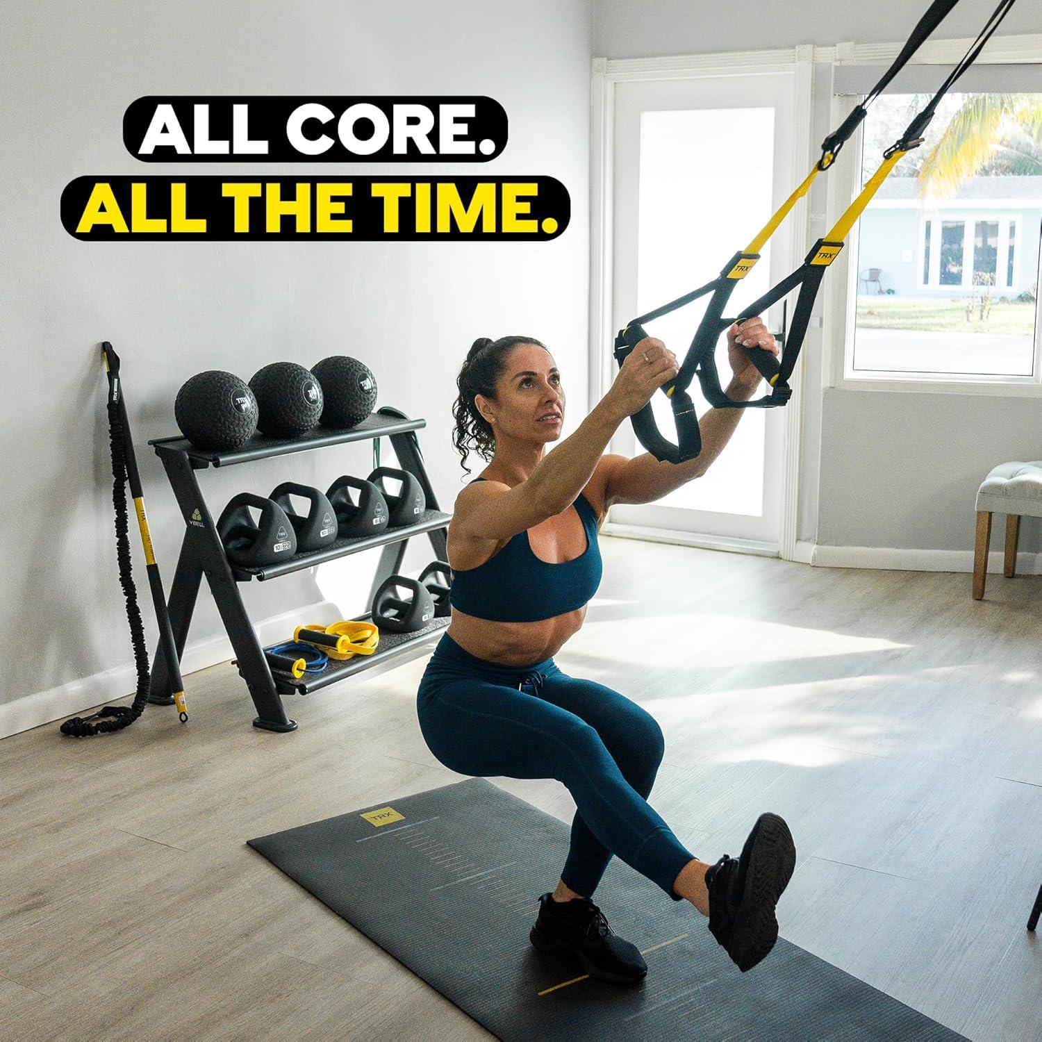 imageTRX AllInOne Home Gym System Complete Suspension Training Kit for Strength Training HIIT ampamp FullBody Workouts at Home or Outdoors Includes Indoor ampamp Outdoor Anchors