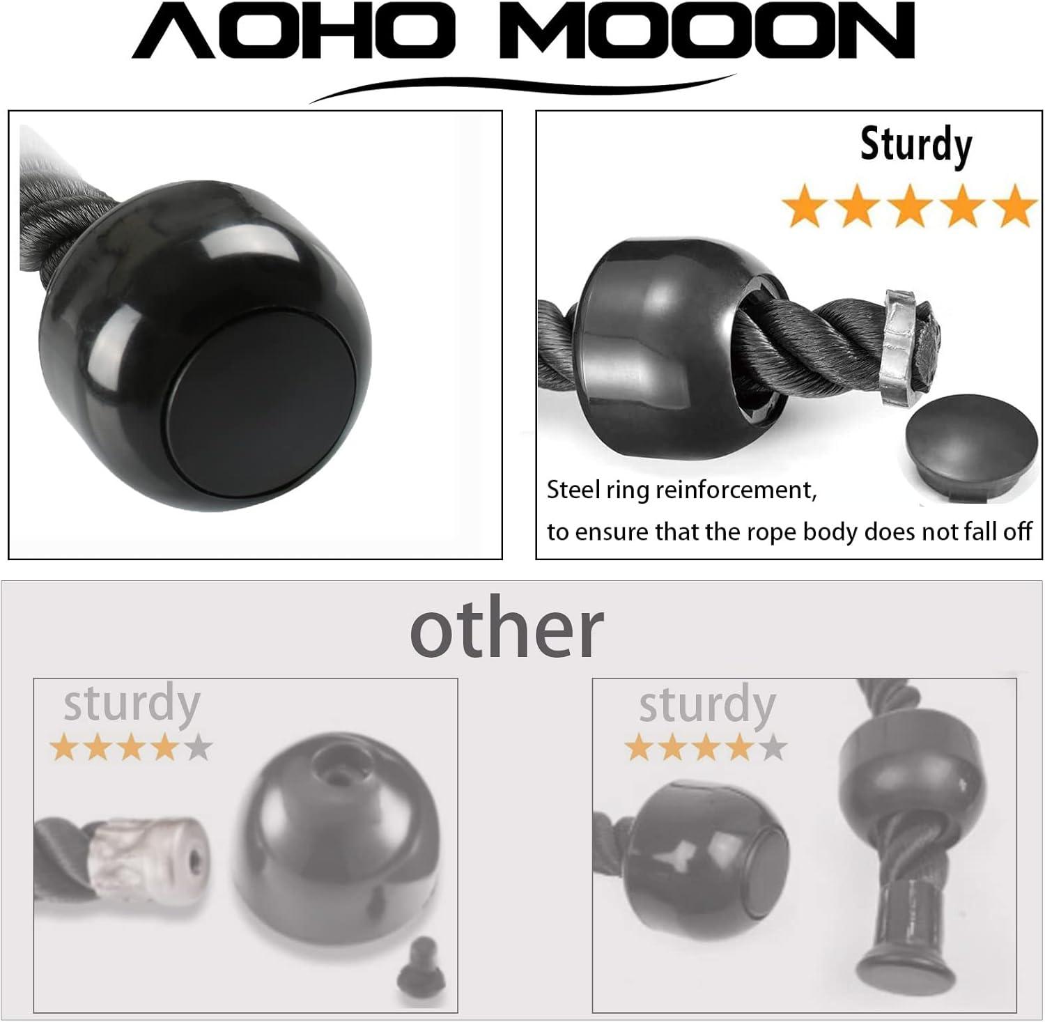 imageUpgrades Tricep Rope LAT Pull Down Cable Attachment 27 inches Exercise Machine Attachments Pulley System Gym Workout Rope