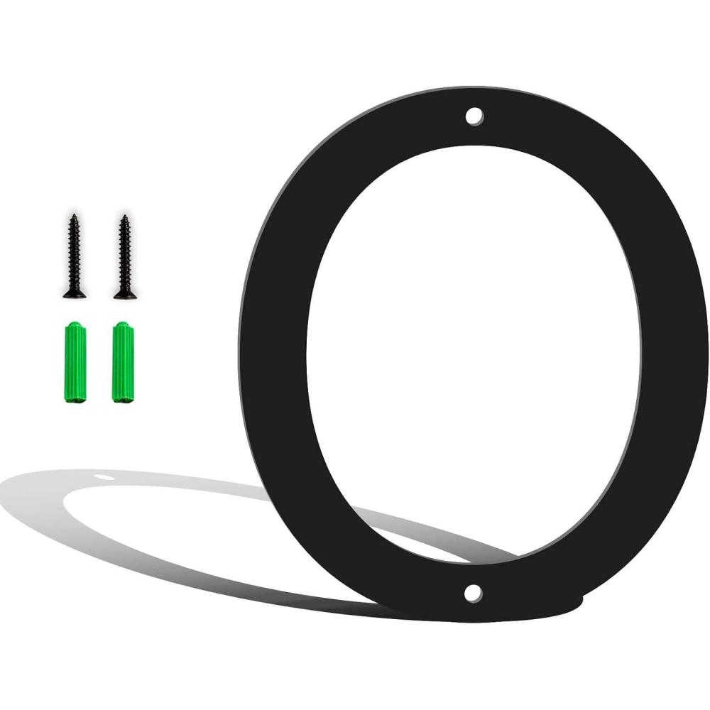 image3 Inch Metal House Numbers for Outside Black Coated Finished Metal Address Letters for Outdoor Signs Modern Mailbox Numbers for Home Street Garden Garage and Gate Letter ALetter O