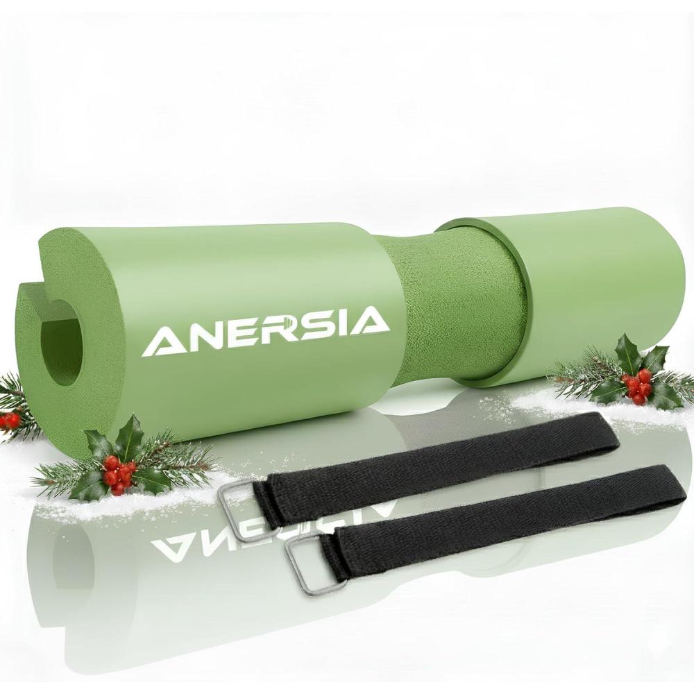 imageBarbell Pad for Squats ampamp Hip Thrusts  12 ExtraThick HighDensity Foam  NonSlip Neck ampamp Shoulder Support Cushion  Fits Olympic ampamp Standard Bars  Quick OnOff Design  2 Securing StrapsGreen