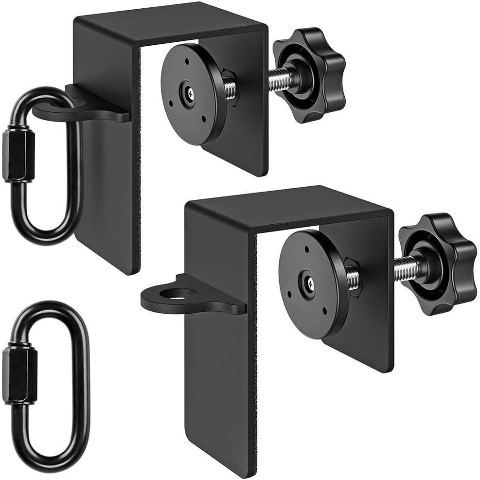 imageSELEWARE Door Anchor for Resistance Bands Home Gym Workout Door Mount Attachment for Body Weight Straps Strength Training Physical Therapy ExerciseB Black 2 Pack