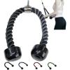 imageUpgrades Tricep Rope LAT Pull Down Cable Attachment 27 inches Exercise Machine Attachments Pulley System Gym Workout Rope