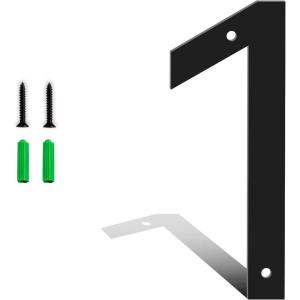 3 Inch Metal House Numbers for Outside, Black Coated Finished Metal Address Letters for Outdoor Signs, Modern Mailbox Numbers for Home, Street, Garden, Garage, and Gate, Letter A(Number 1)