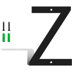 3 Inch Metal House Numbers for Outside, Black Coated Finished Metal Address Letters for Outdoor Signs, Modern Mailbox Numbers for Home, Street, Garden, Garage, and Gate, Letter A(Letter Z)