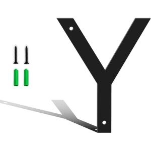 3 Inch Metal House Numbers for Outside, Black Coated Finished Metal Address Letters for Outdoor Signs, Modern Mailbox Numbers for Home, Street, Garden, Garage, and Gate, Letter A(Letter Y)