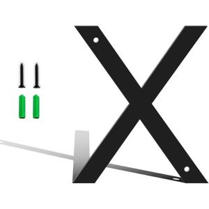 3 Inch Metal House Numbers for Outside, Black Coated Finished Metal Address Letters for Outdoor Signs, Modern Mailbox Numbers for Home, Street, Garden, Garage, and Gate, Letter A(Letter X)