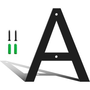 3 Inch Metal House Numbers for Outside, Black Coated Finished Metal Address Letters for Outdoor Signs, Modern Mailbox Numbers for Home, Street, Garden, Garage, and Gate, Letter A(Letter A)