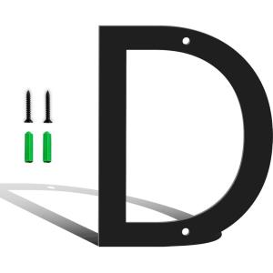 3 Inch Metal House Numbers for Outside, Black Coated Finished Metal Address Letters for Outdoor Signs, Modern Mailbox Numbers for Home, Street, Garden, Garage, and Gate, Letter A(Letter D)