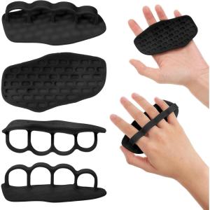 TIESOME Anti-Slip Workout Fitness Grips for Weightlifting, Deadlifts Palm Protection Gym Lifting Gloves for Weight Lifting Workout GlovesTraining and Exercise for Men Women(Black)