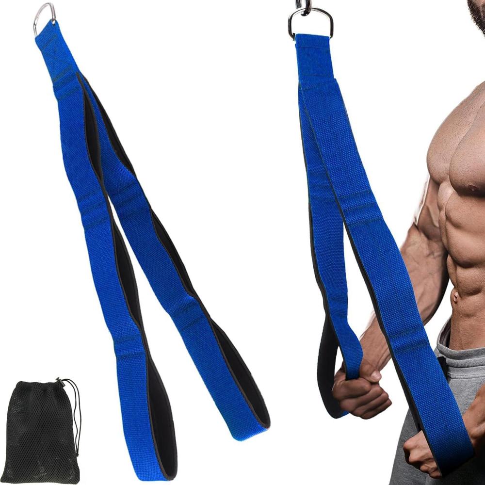 imageTricep Rope tricep Pull Down Attachment with Carry Bag tricep Rope Cable Attachment for Pull Downs Strength Training arm Training Facepulls and Perfect for Professional GymBlue