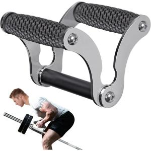 SELEWARE V Bar & T Bar Landmine Handle Attachment for 2″ Barbell Bar, Solid Multi-Grip Landmine Handle T Row Attachment with Non-Slip Rubber Handle, Fits 2″ Olympic Bars Strength Training Bars(A. V Bar)