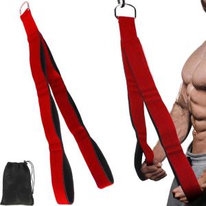Tricep Rope, tricep Pull Down Attachment with Carry Bag, tricep Rope Cable Attachment for Pull Downs, Strength Training, arm Training, Facepulls and Perfect for Professional Gym(Red)