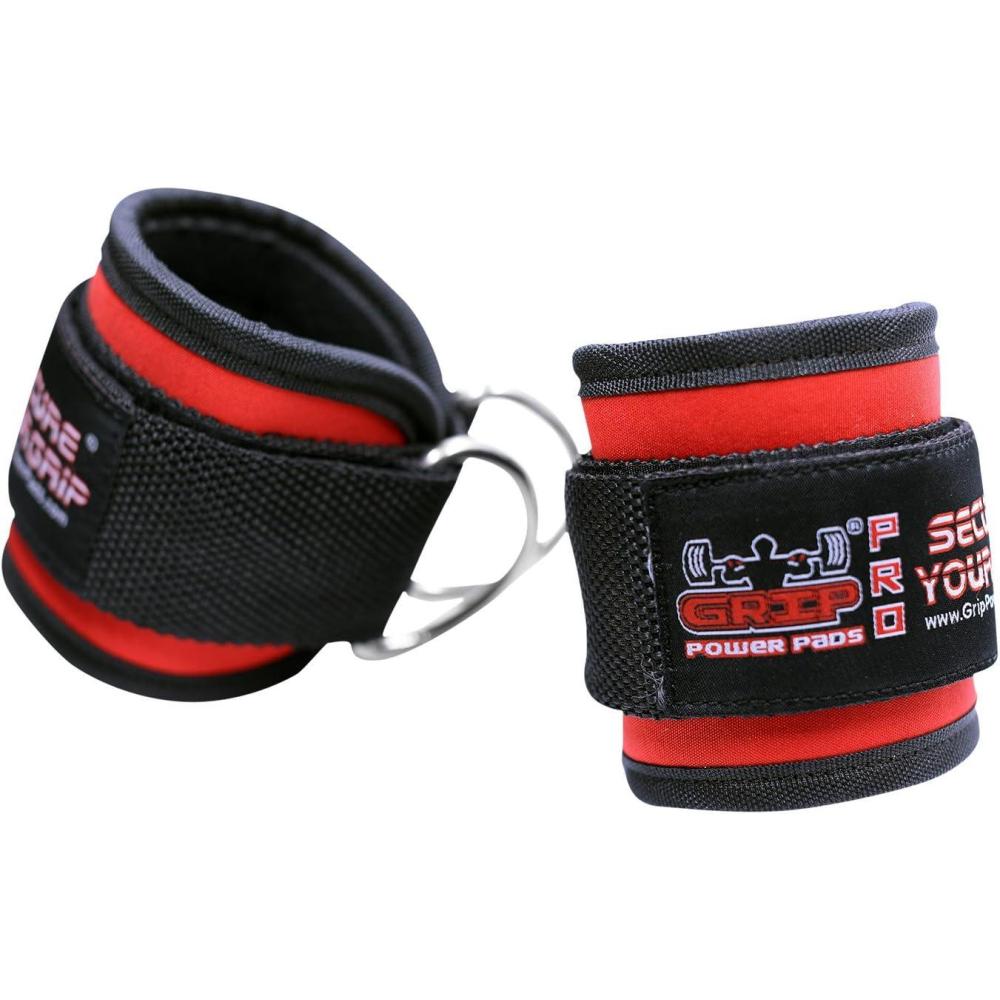 imageAnkle Straps for Cable Machines Double DRing Gym Adjustable Neoprene Premium Cuffs to Enhance Legs Abs ampamp Glutes Kickbacks Workouts Leg Curls Extensions Booty Hip Abductors Exercise for Men ampamp WomenRed