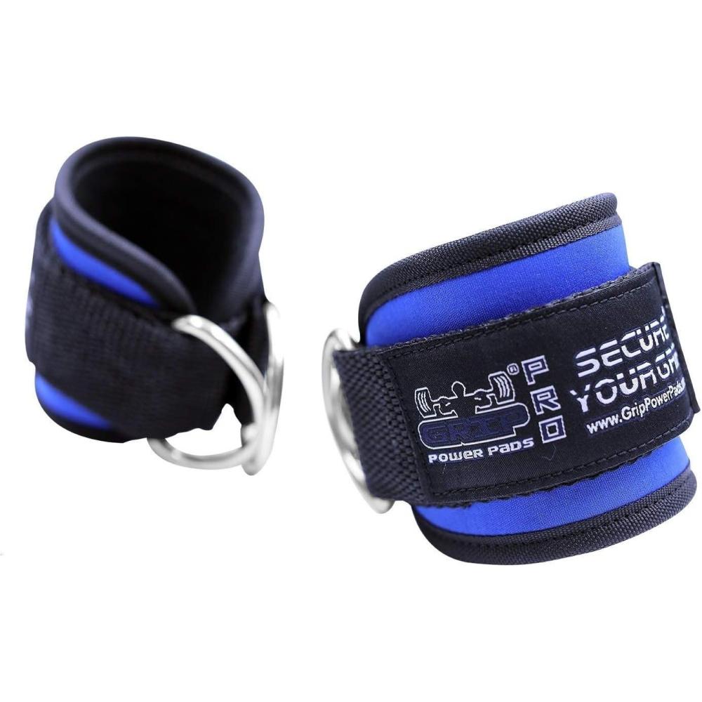 imageAnkle Straps for Cable Machines Double DRing Gym Adjustable Neoprene Premium Cuffs to Enhance Legs Abs ampamp Glutes Kickbacks Workouts Leg Curls Extensions Booty Hip Abductors Exercise for Men ampamp WomenBlue