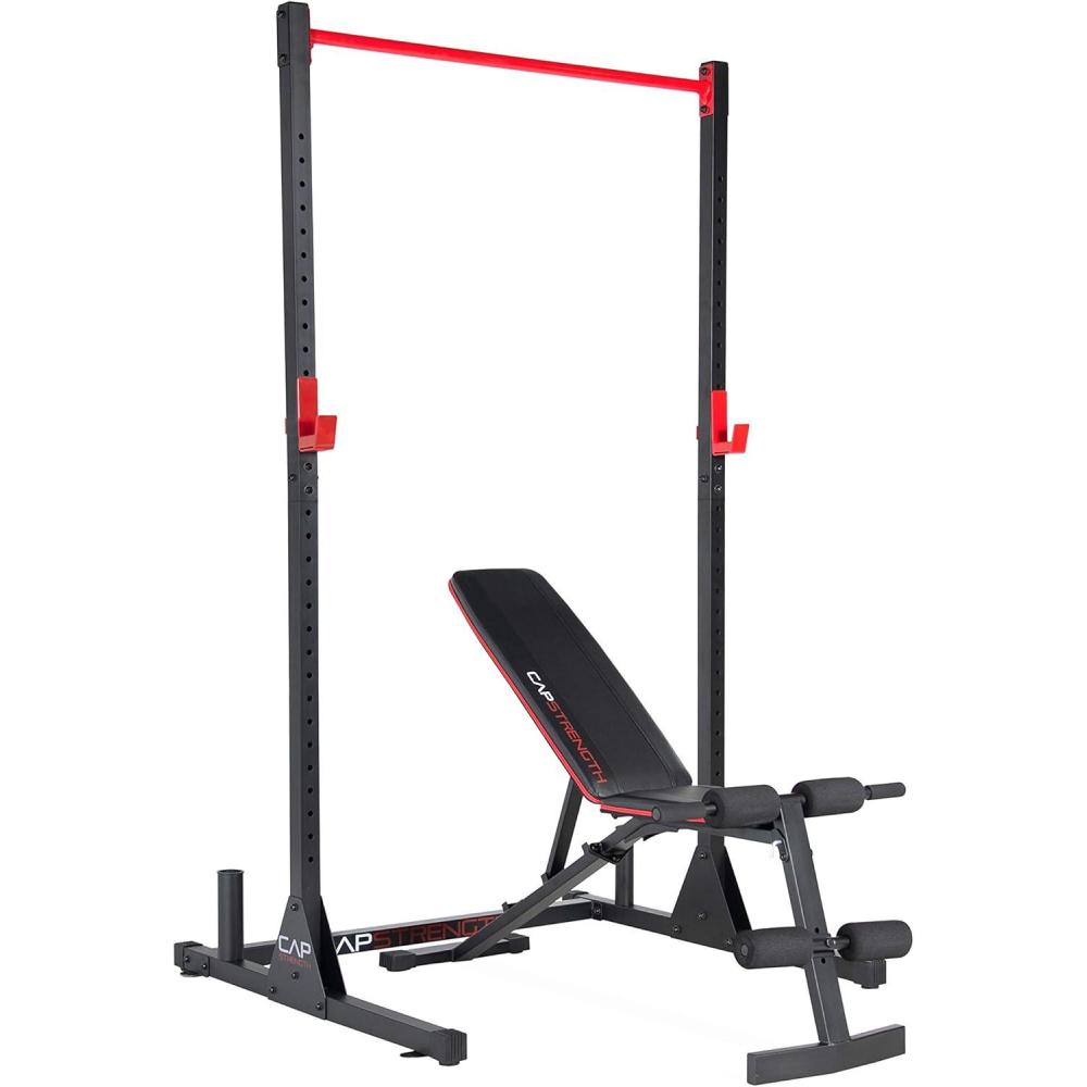 imageCAP Barbell Power Racks and AttachmentsPower Rack and Bench Combo