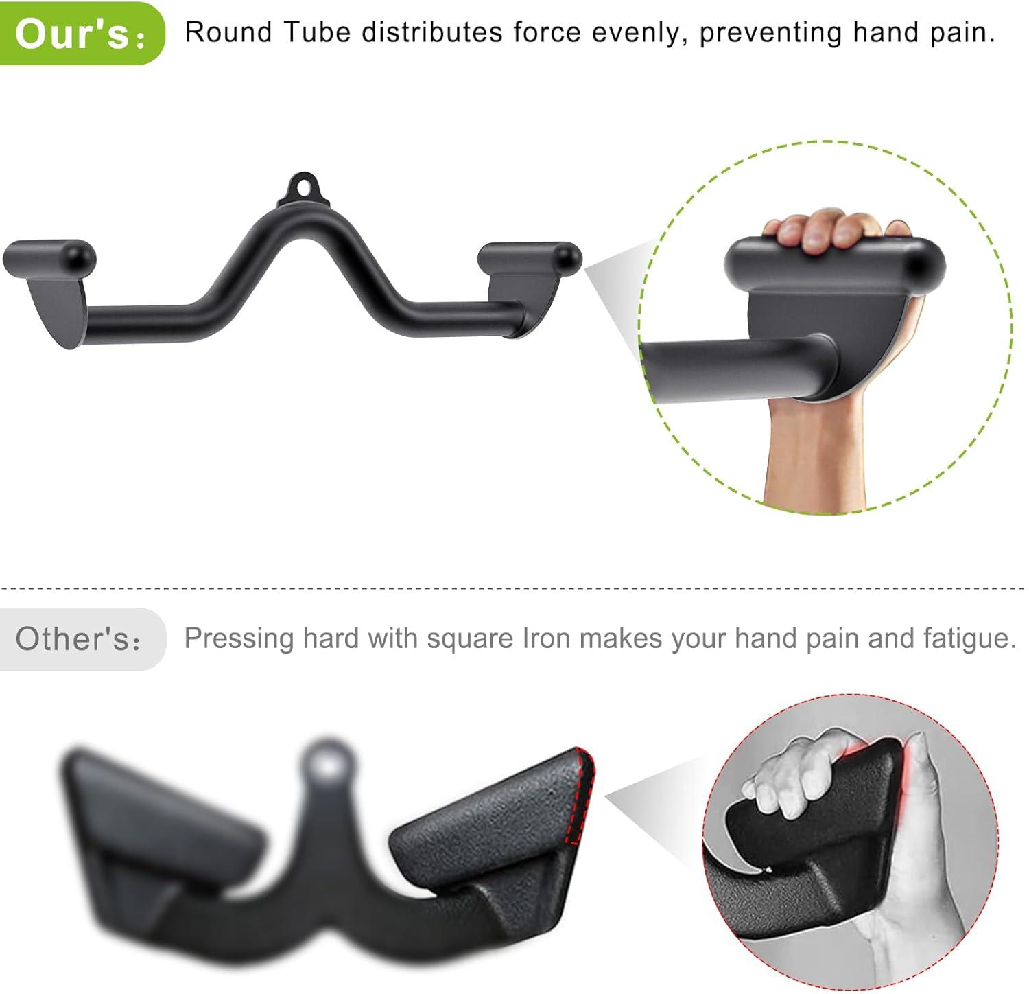 imageKipika LAT Pull Down Bars Cable Machine Attachment Rowing Tbar Vbar Set Back Strength Training Handle Grips for Cable Machine Rowing Machine 12 20 24 28 32 Five Sizes20