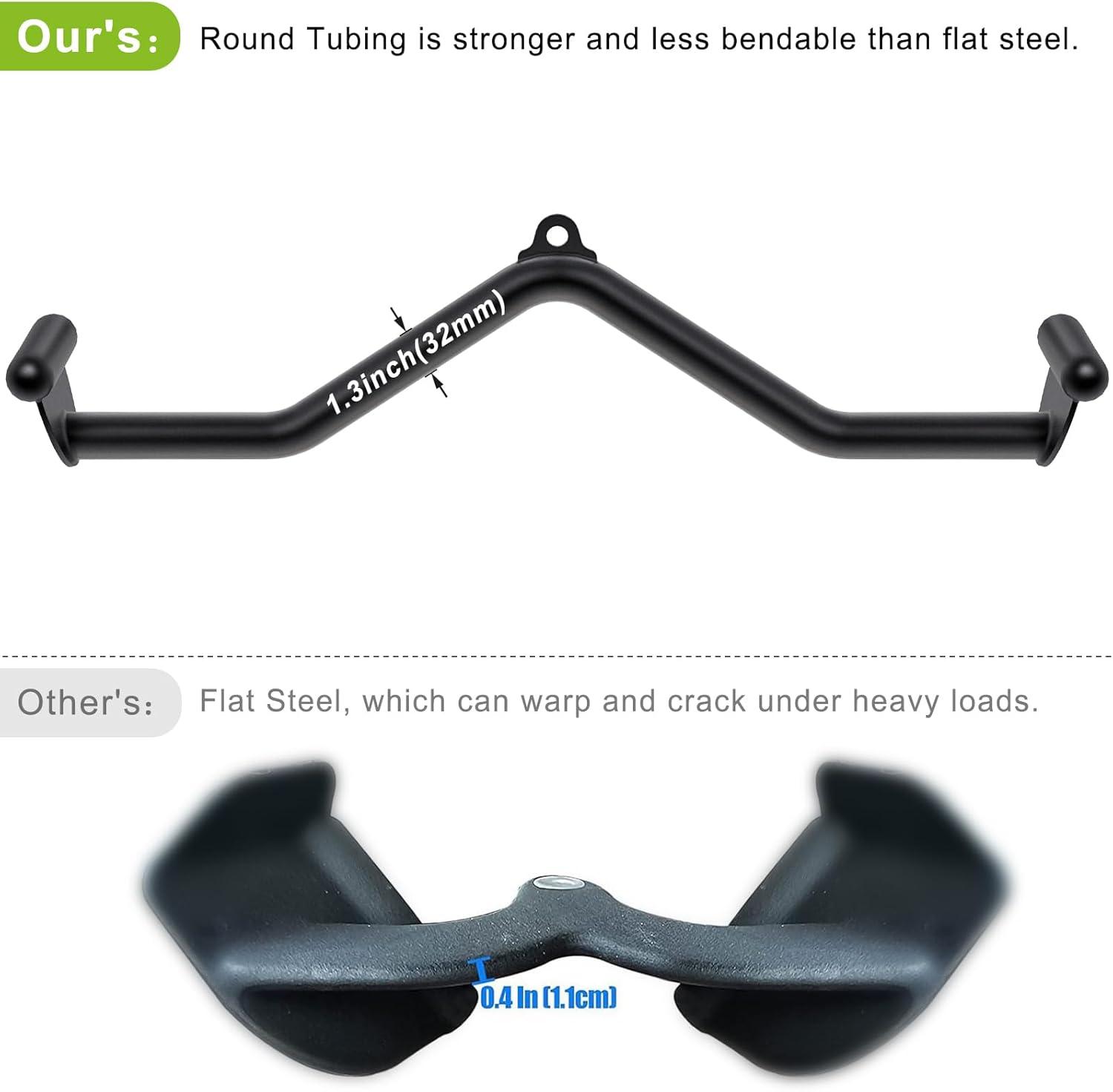 imageKipika LAT Pull Down Bars Cable Machine Attachment Rowing Tbar Vbar Set Back Strength Training Handle Grips for Cable Machine Rowing Machine 12 20 24 28 32 Five Sizes122432