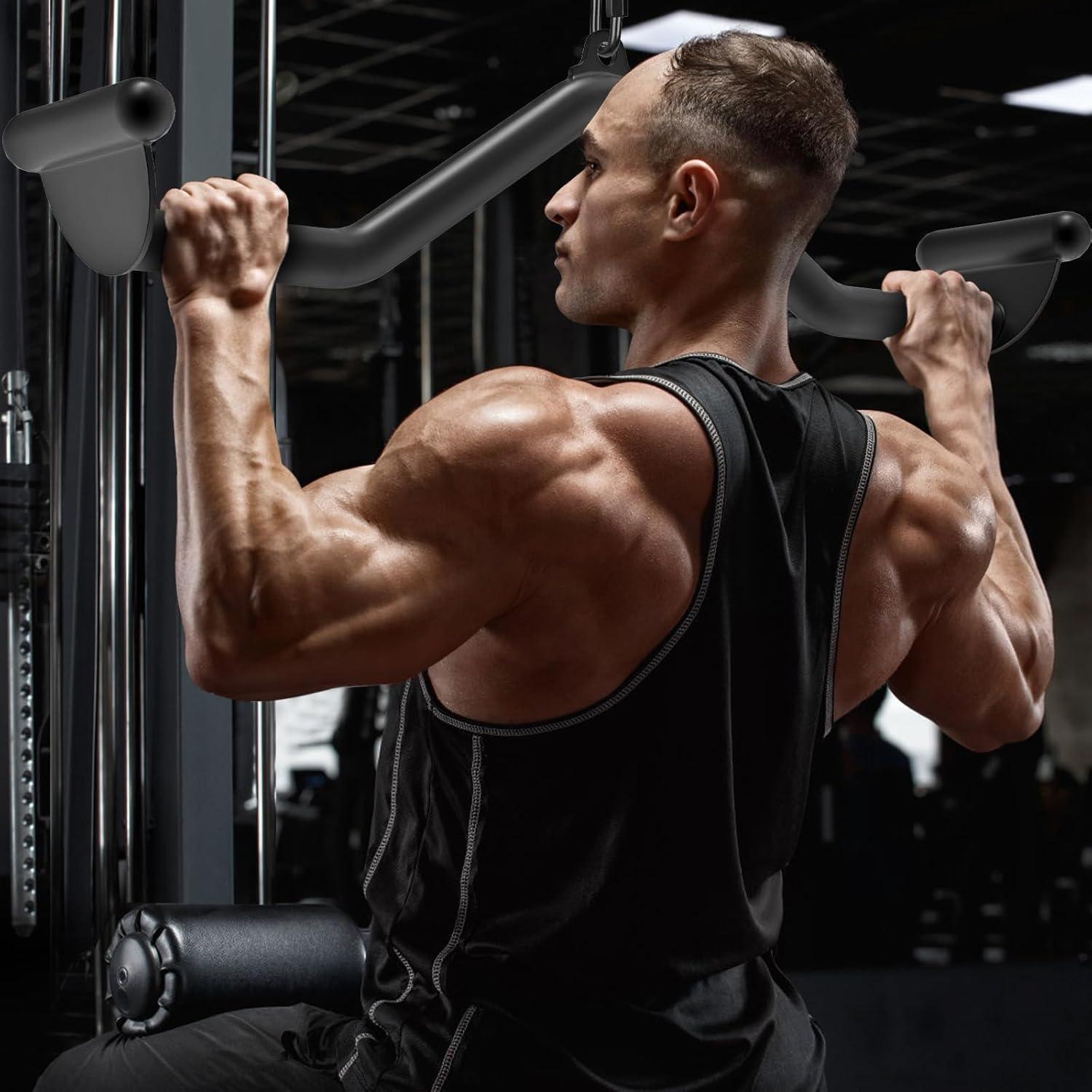 imageKipika LAT Pull Down Bars Cable Machine Attachment Rowing Tbar Vbar Set Back Strength Training Handle Grips for Cable Machine Rowing Machine 12 20 24 28 32 Five Sizes28