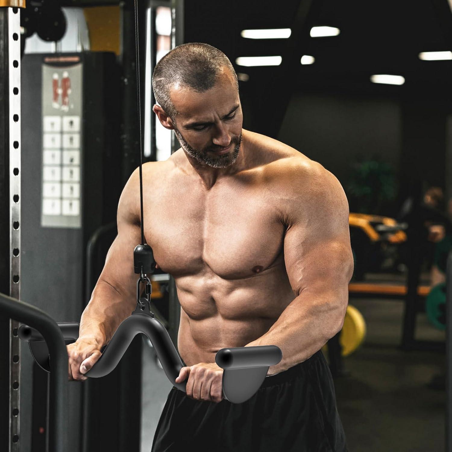 imageKipika LAT Pull Down Bars Cable Machine Attachment Rowing Tbar Vbar Set Back Strength Training Handle Grips for Cable Machine Rowing Machine 12 20 24 28 32 Five Sizes20
