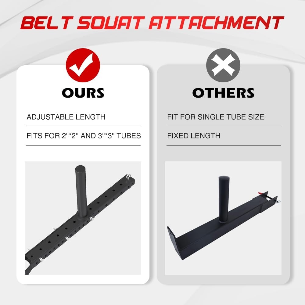image:imageAdjustable Length Belt Squat Attachment for All Power Racks