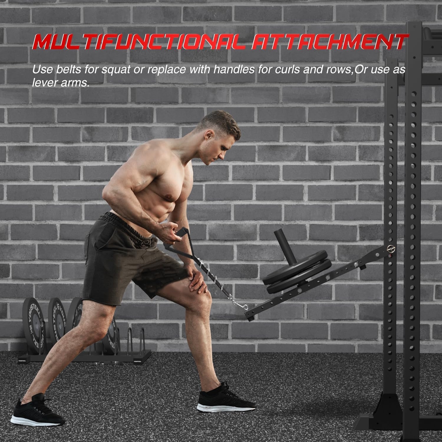 image:imageAdjustable Length Belt Squat Attachment for All Power Racks