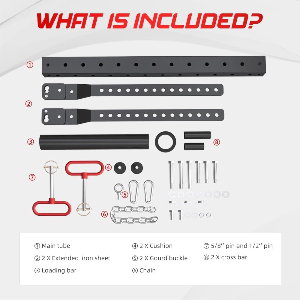image:imageAdjustable Length Belt Squat Attachment for All Power Racks