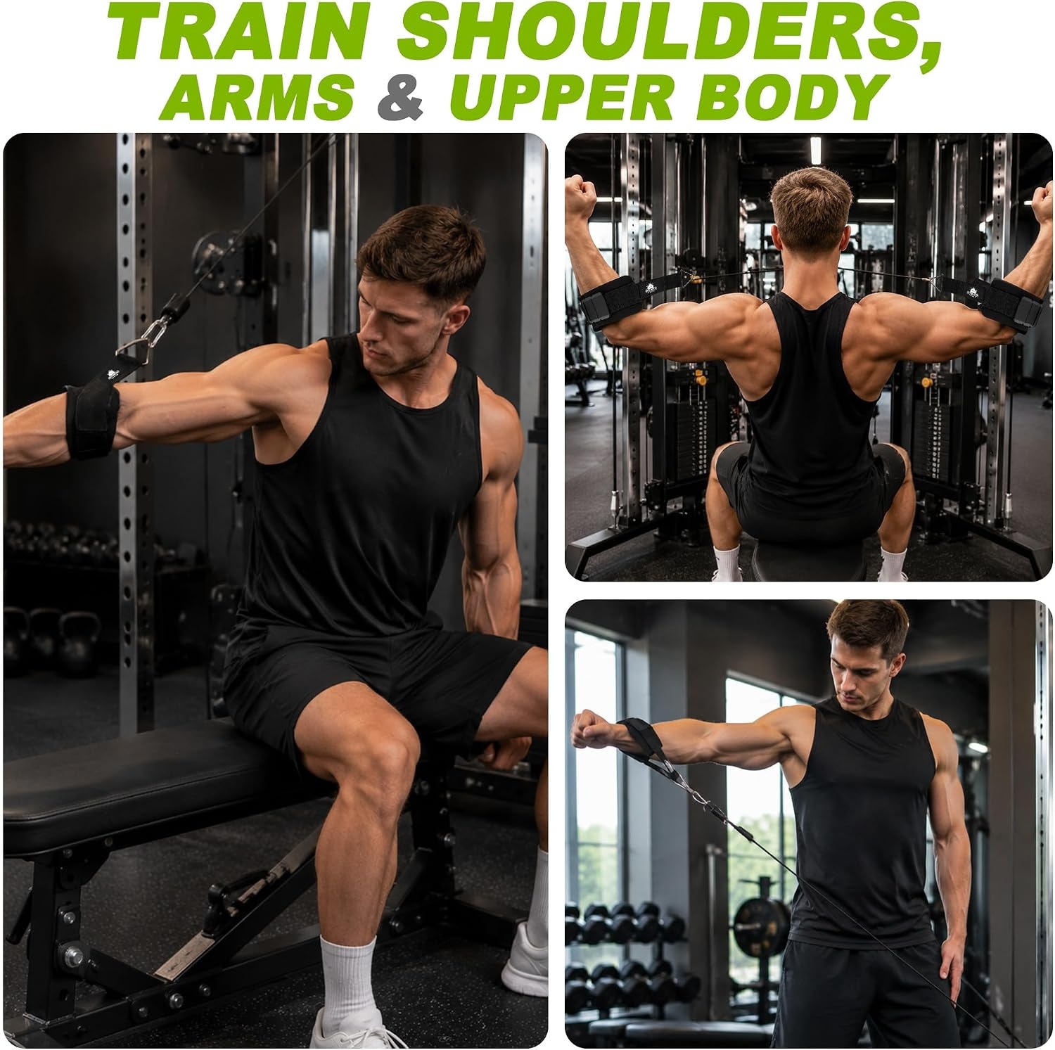 image:imageArm Cuffs for Cable Machine Bicep Curl and Tricep Pushdown Attachments