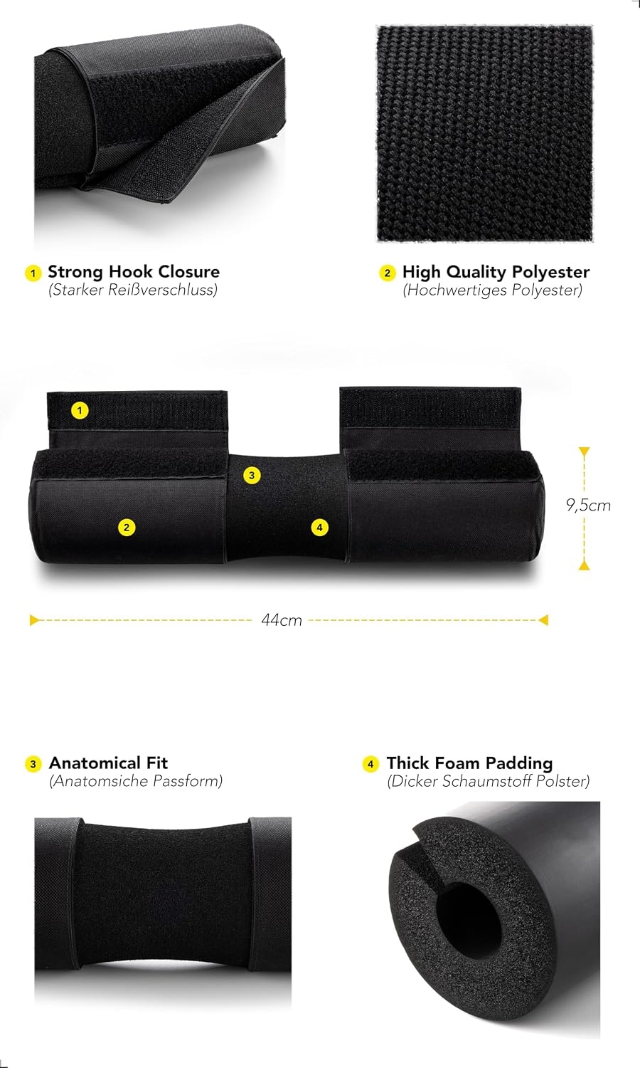 image:imageFitgriff Barbell Hip Thrust Pad for Squats Lunges amp Glute Bridges Weightlifting Cushion for Neck amp Shoulder Protection Fits Olympic amp Standard BarsBlack