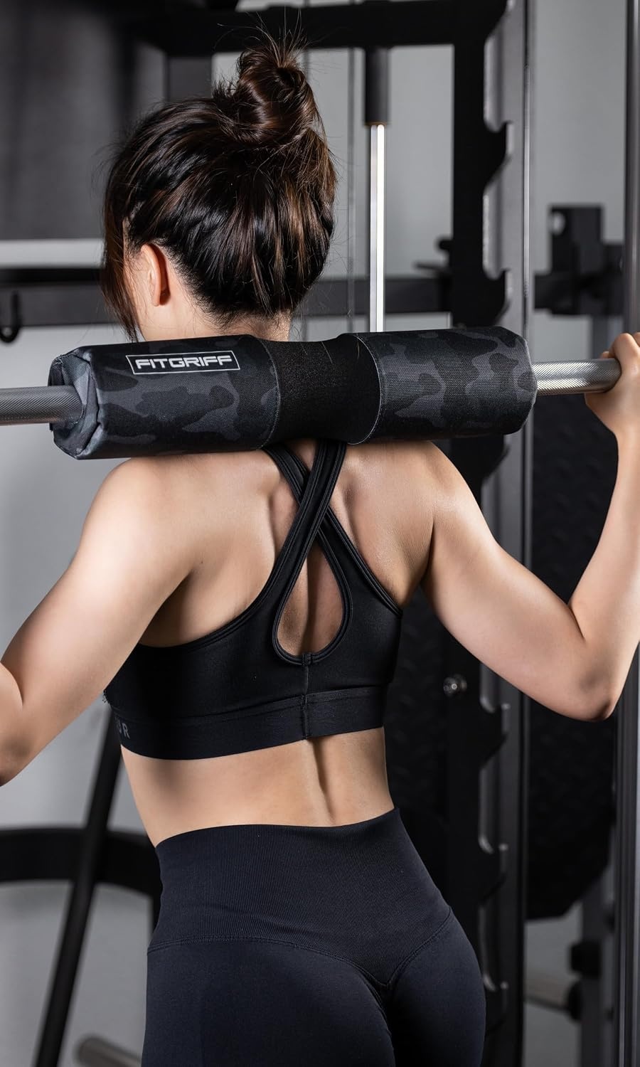 image:imageFitgriff Barbell Hip Thrust Pad for Squats Lunges amp Glute Bridges Weightlifting Cushion for Neck amp Shoulder Protection Fits Olympic amp Standard BarsCamoBlack