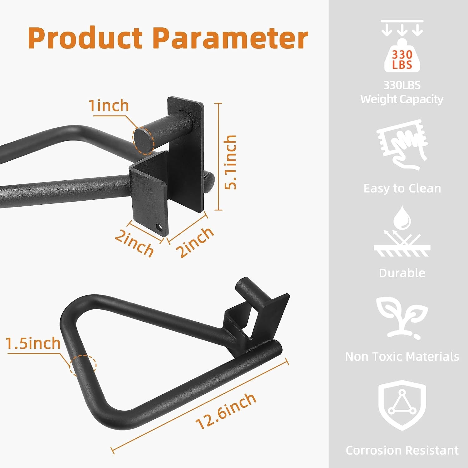 image:imageFitvids Upgraded Adjustable Jammer Arms Lever Arms Monolift Attachments Rated 600 LB Per Arm Fits Racks at All Post Sizes and Hole Sizes PairDshape