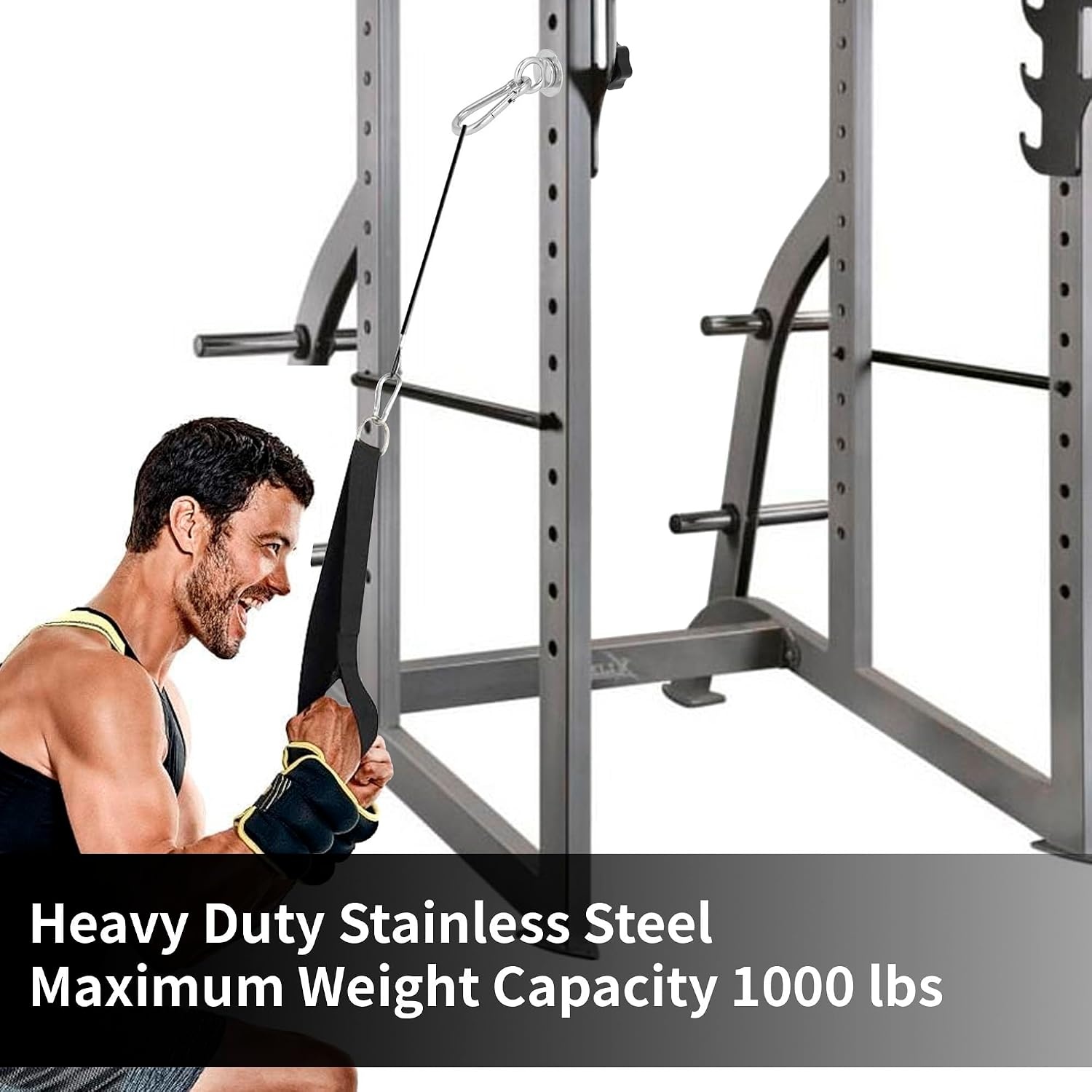 image:imageHeavyDuty Power Rack Attachments QuickInstall Home Gym Accessories for 2x2 2x3 amp 3x3 Power Racks Fits 12 amp 1 HolesSilver 2Pack