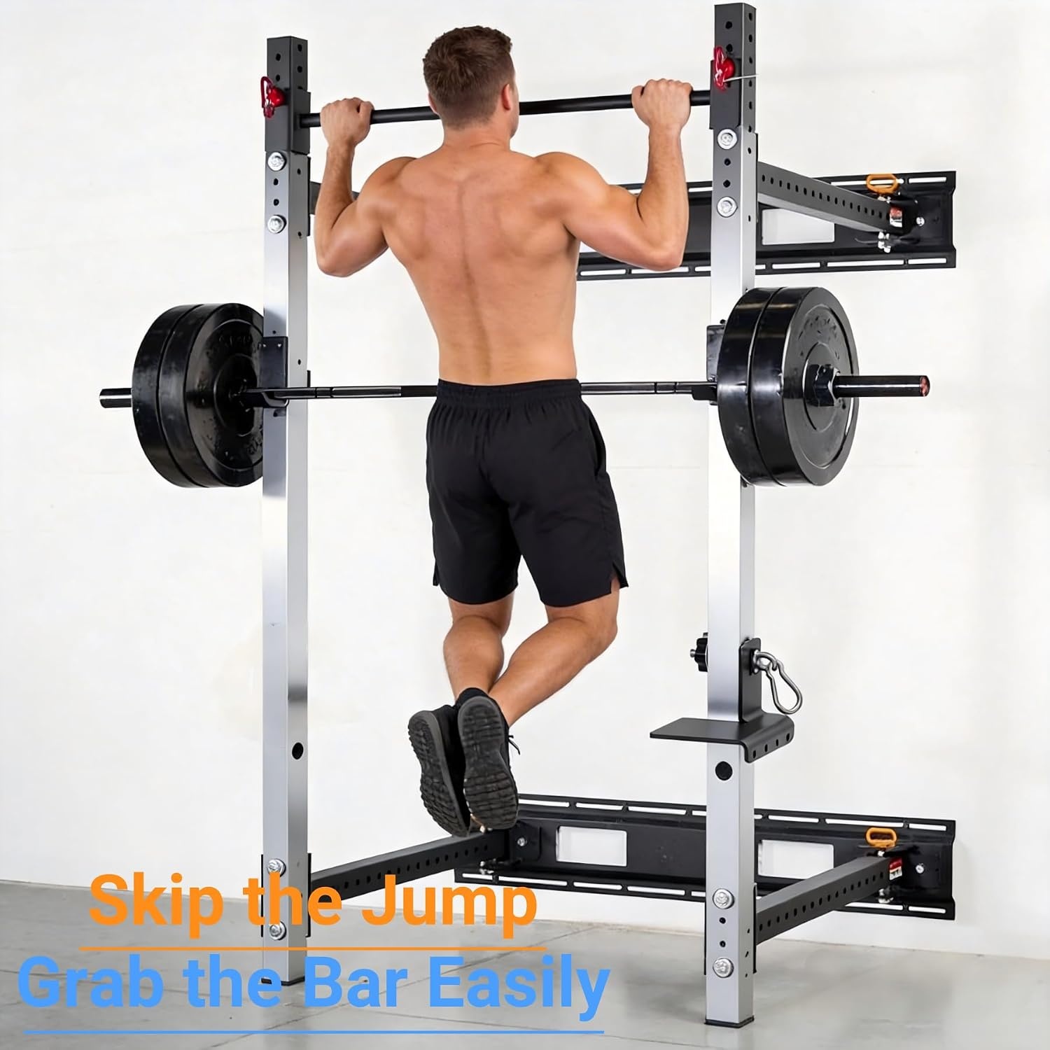 image:imageHeavyDuty Power Rack Attachments QuickInstall Home Gym Accessories for 2x2 2x3 amp 3x3 Power Racks Fits 12 amp 1 HolesStep Plates for Power Cages