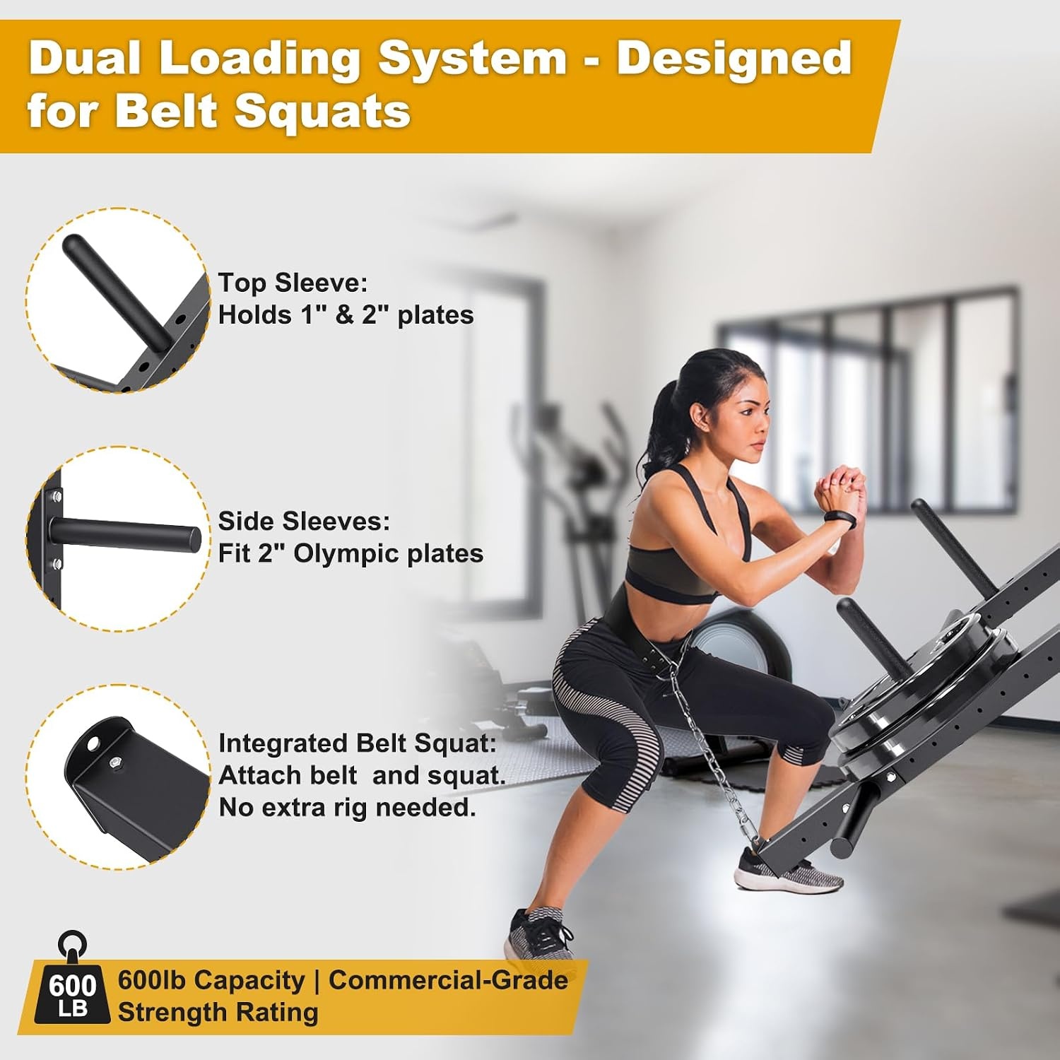 image:imageKipika Power Rack Jammer Arms Adjustable Height amp Angle Lever Arm System for 2x2 or 33 Power Cages with 58 or 1 Holes Fits 2Inch Olympic Plates 1 Pairfor 3 x 3 Racks with 58 or 1 Holes