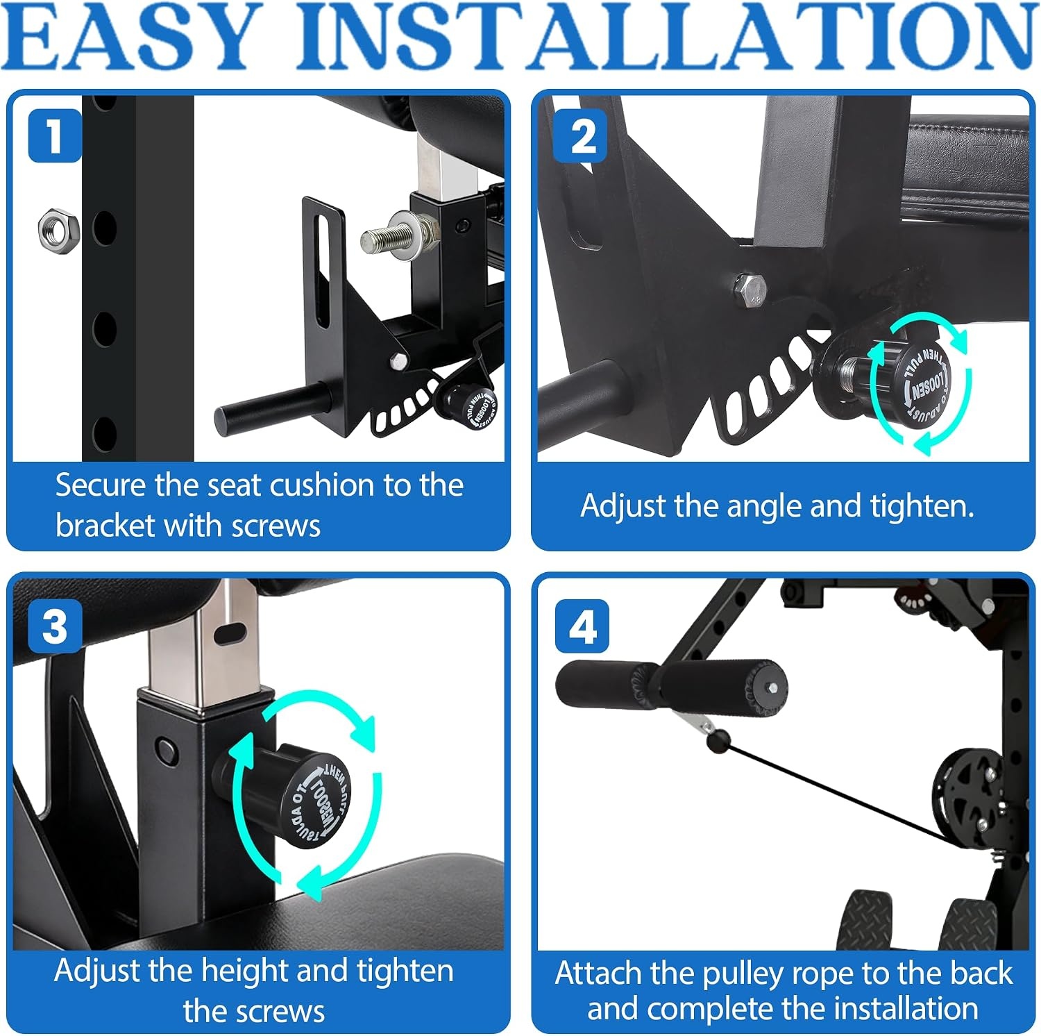image:imageLeg Extension Curl Attachment for Power Rack 2x2 2x3 3x3 Home Gym