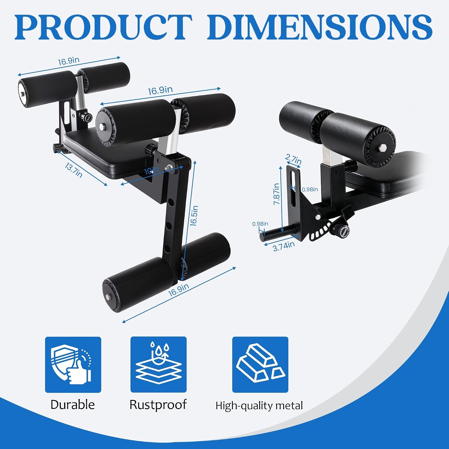 image:imageLeg Extension Curl Attachment for Power Rack 2x2 2x3 3x3 Home Gym