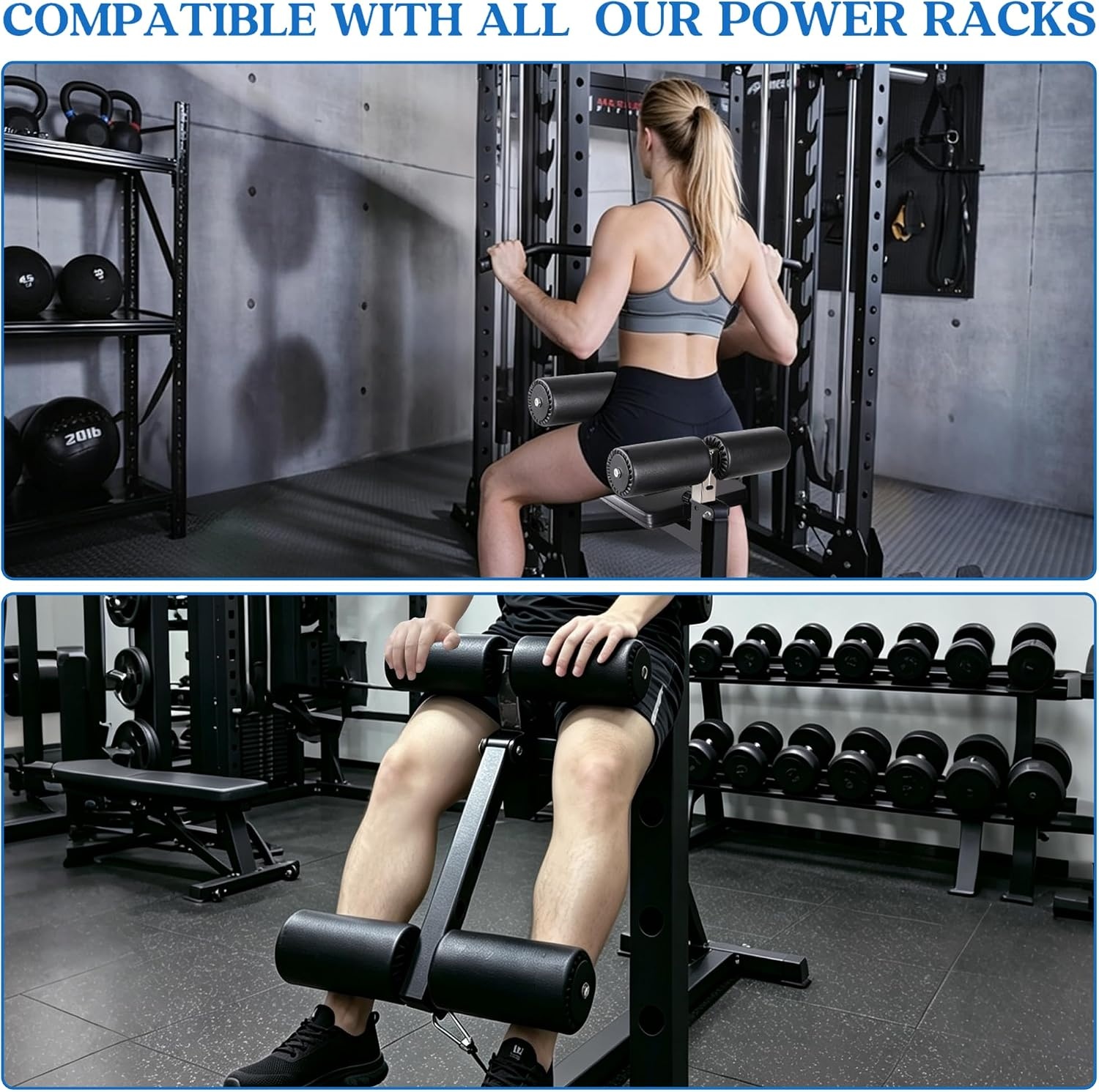 image:imageLeg Extension Curl Attachment for Power Rack 2x2 2x3 3x3 Home Gym