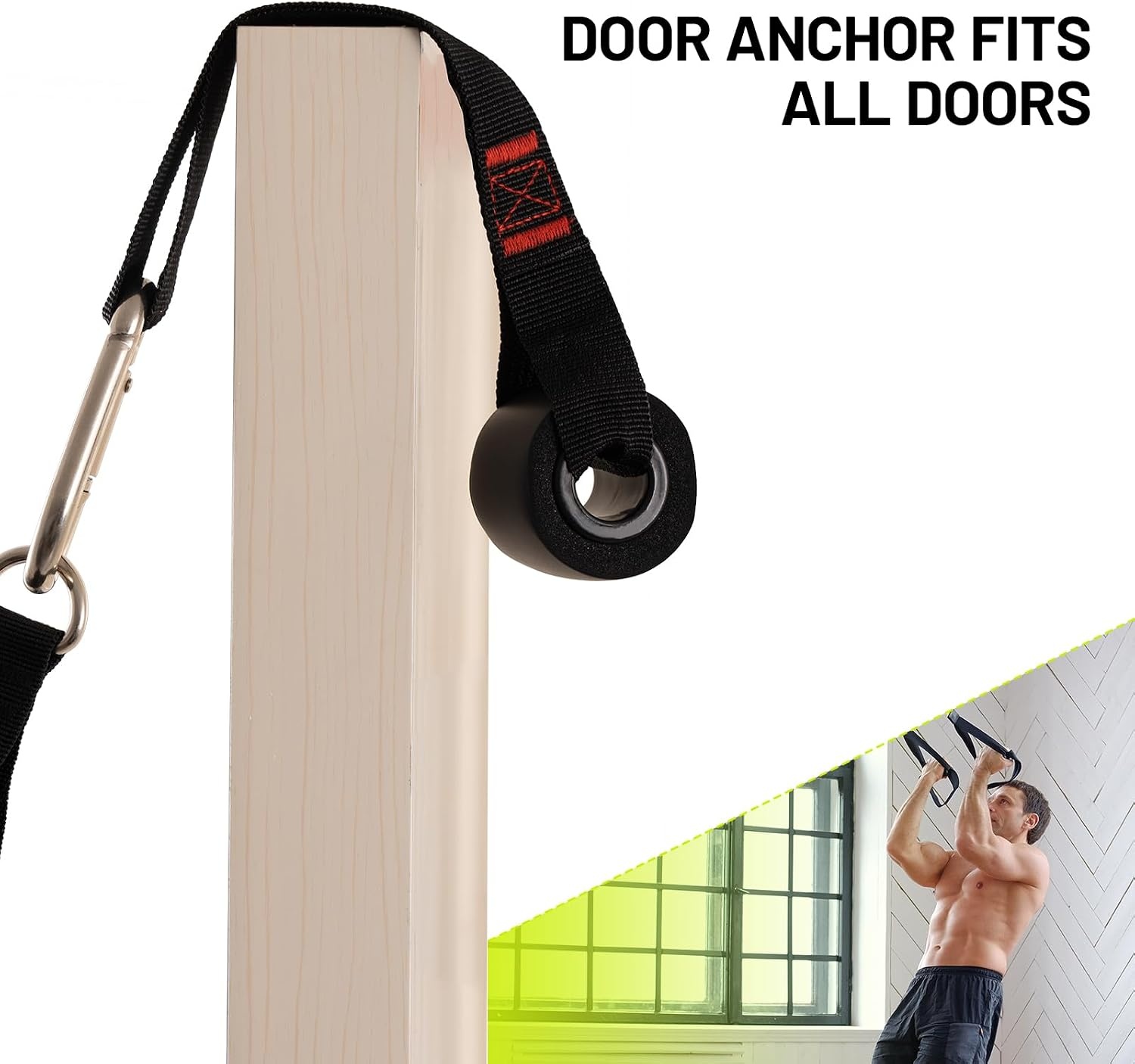 image:imageSlim Panda Door Anchor Strap for Resistance BandsDoor Anchor 2 Pcs