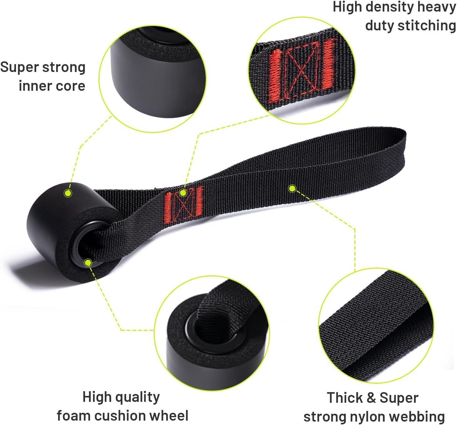 image:imageSlim Panda Door Anchor Strap for Resistance BandsDoor Anchor 4 Pack4 Anchors4 Clips