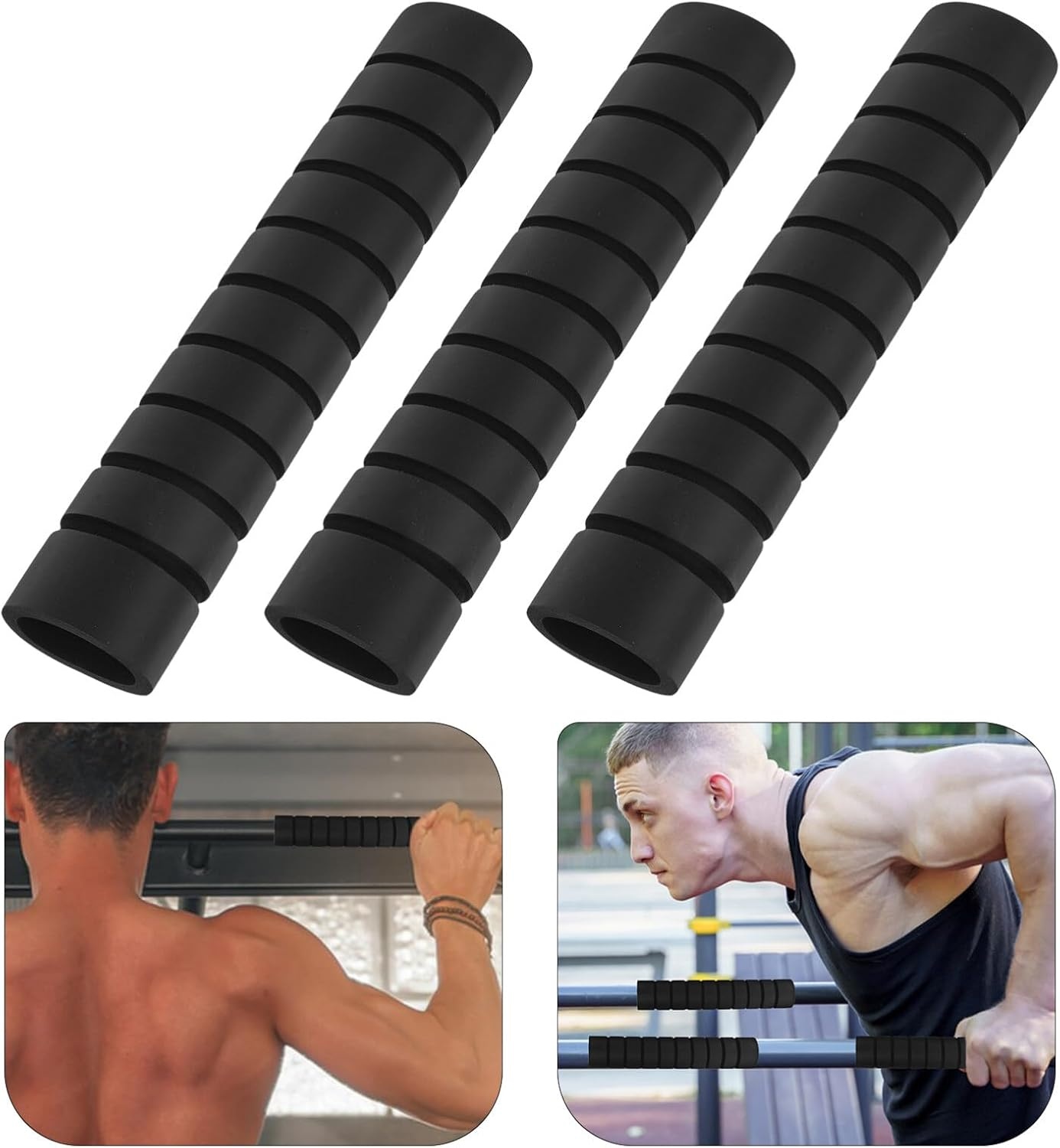 image:imageVANZACK 3Pcs Pull Up Bar Grips 84in Foam Grip Tubing NonSlip Bar Covers