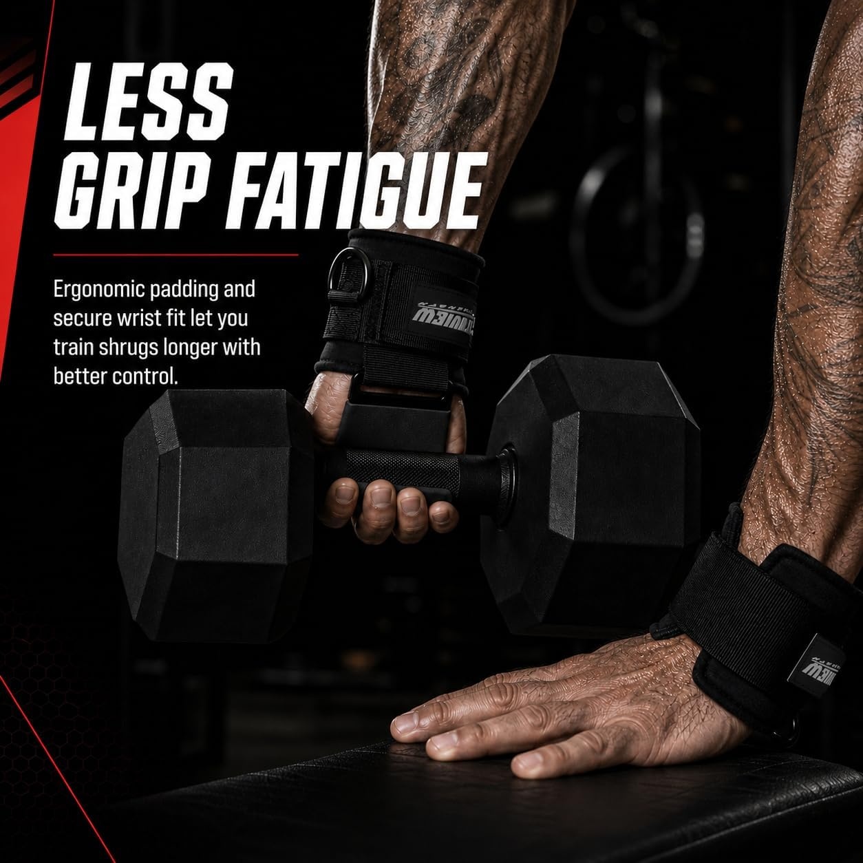 image:imageWeight Lifting Hooks with DRing Gym Hooks for Cable amp DeadliftsBlack