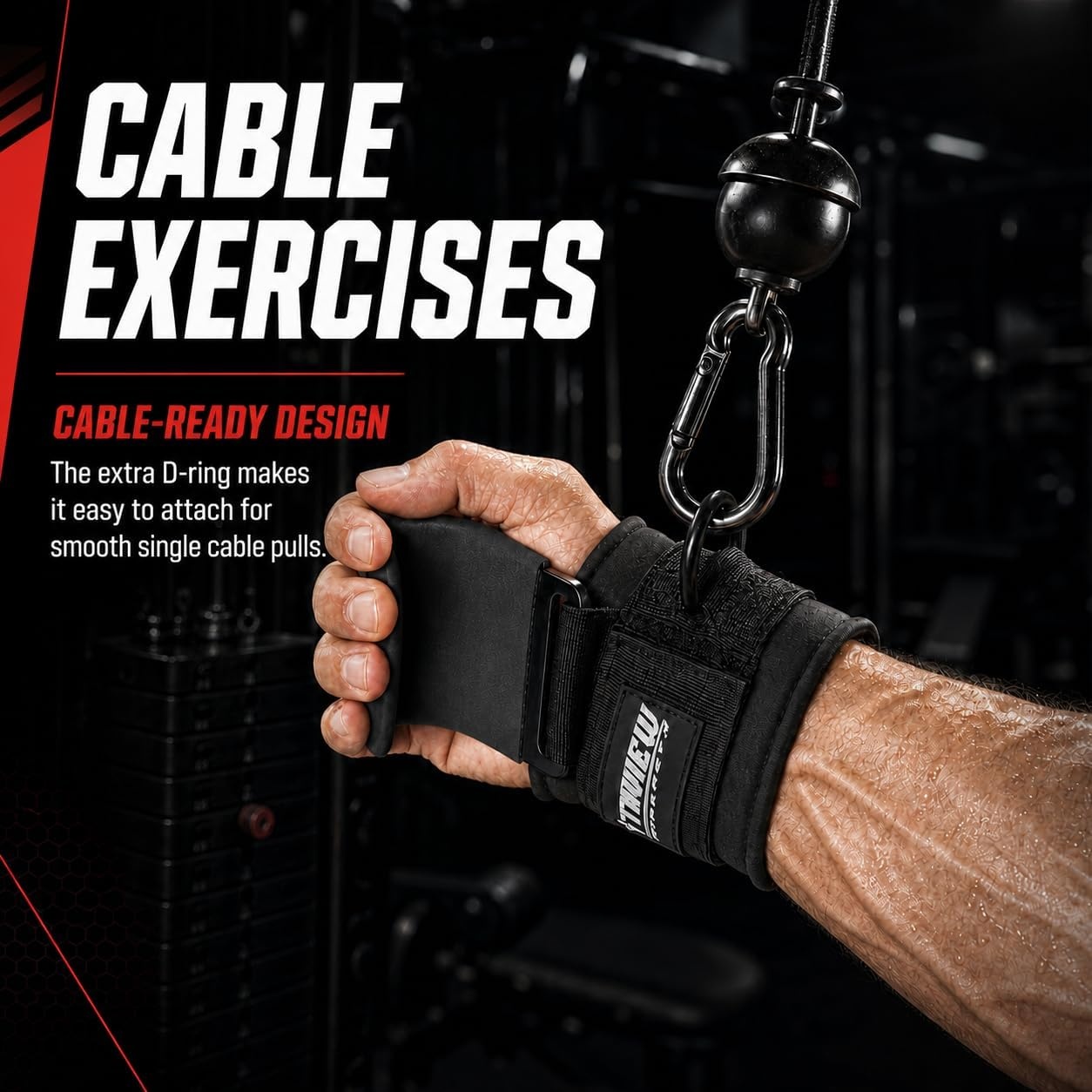 image:imageWeight Lifting Hooks with DRing Gym Hooks for Cable amp DeadliftsBlack