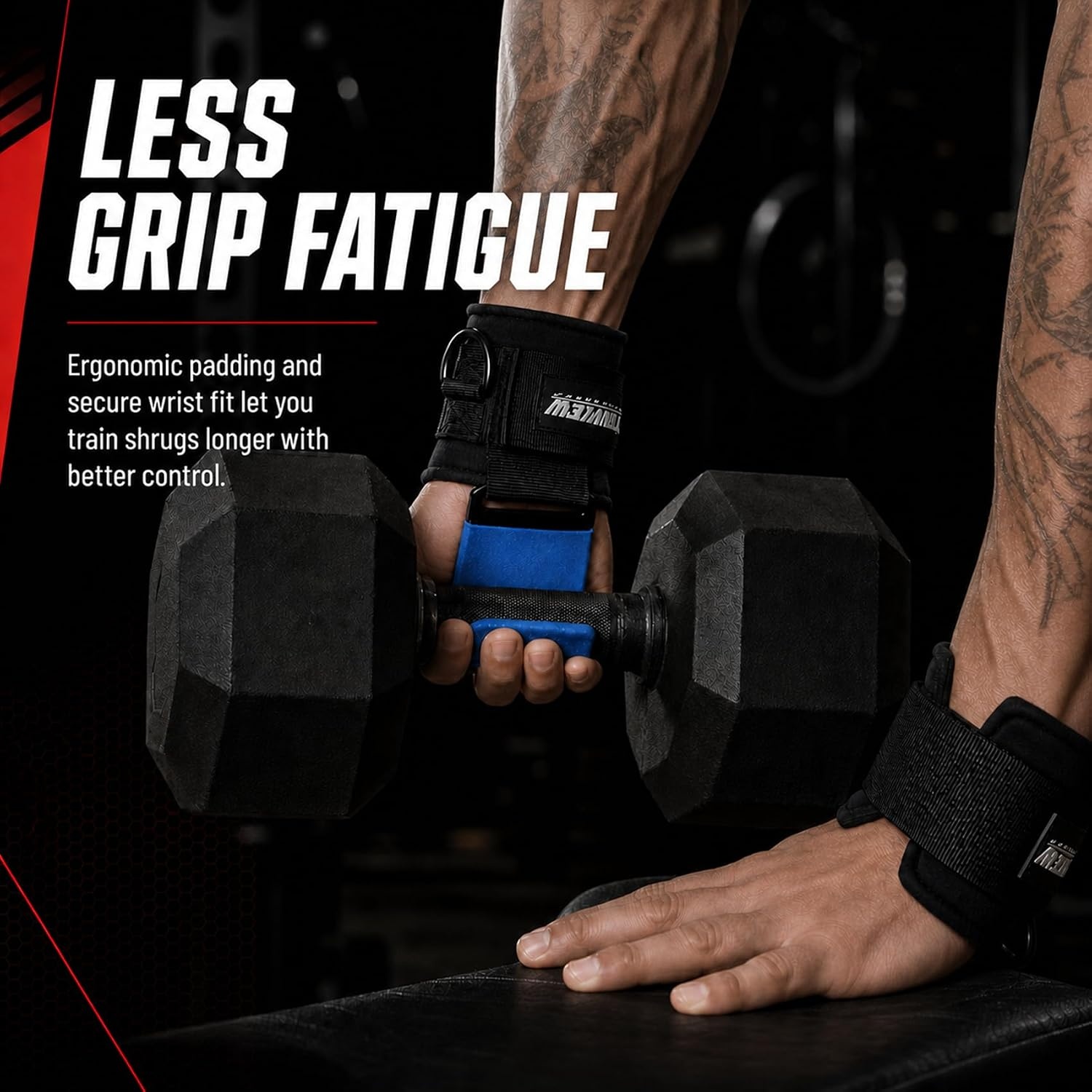 image:imageWeight Lifting Hooks with DRing Gym Hooks for Cable amp DeadliftsBlue